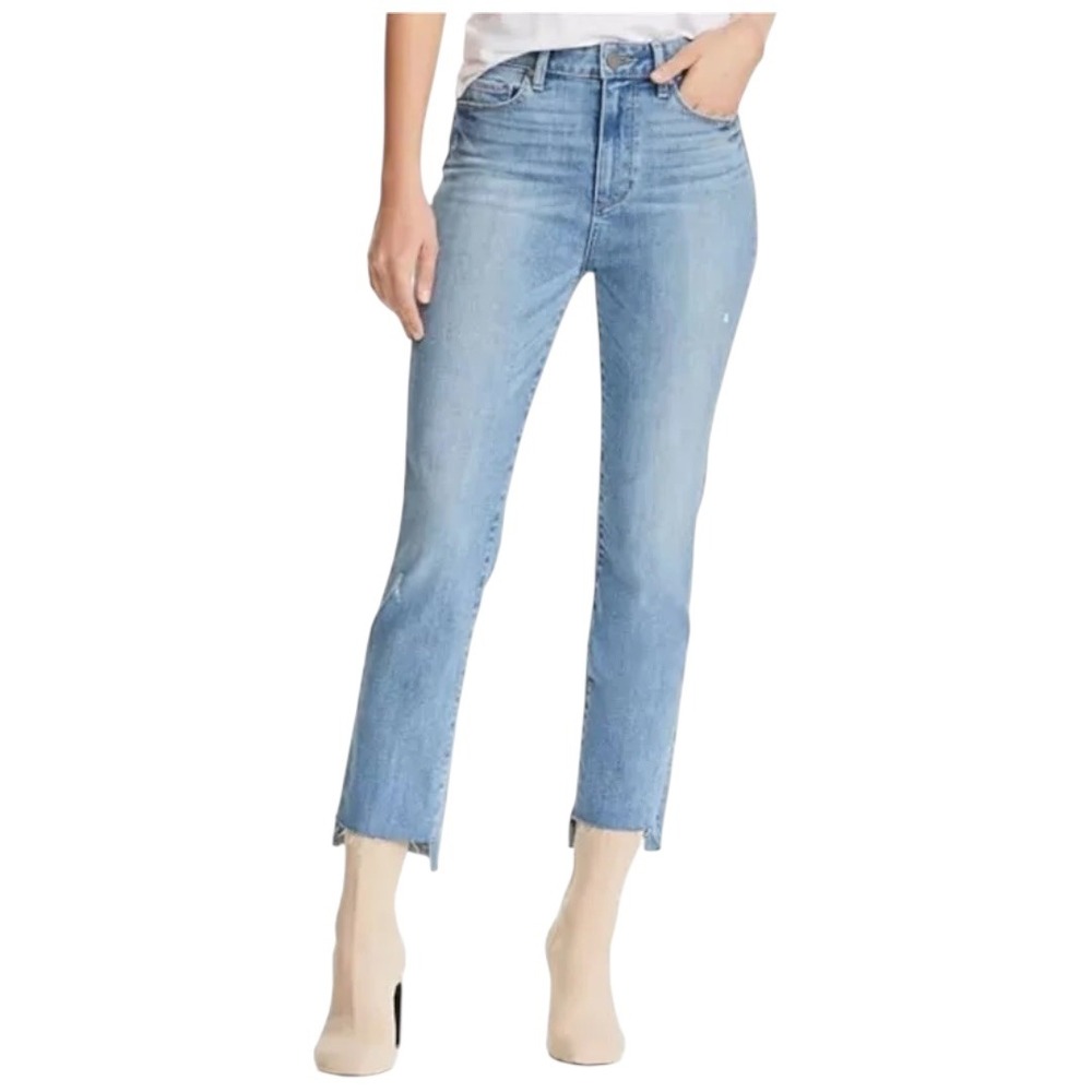 PAIGE Women's Hoxton Straight Ankle Jeans Zyra Destructed Size 30‎ Denim Casual